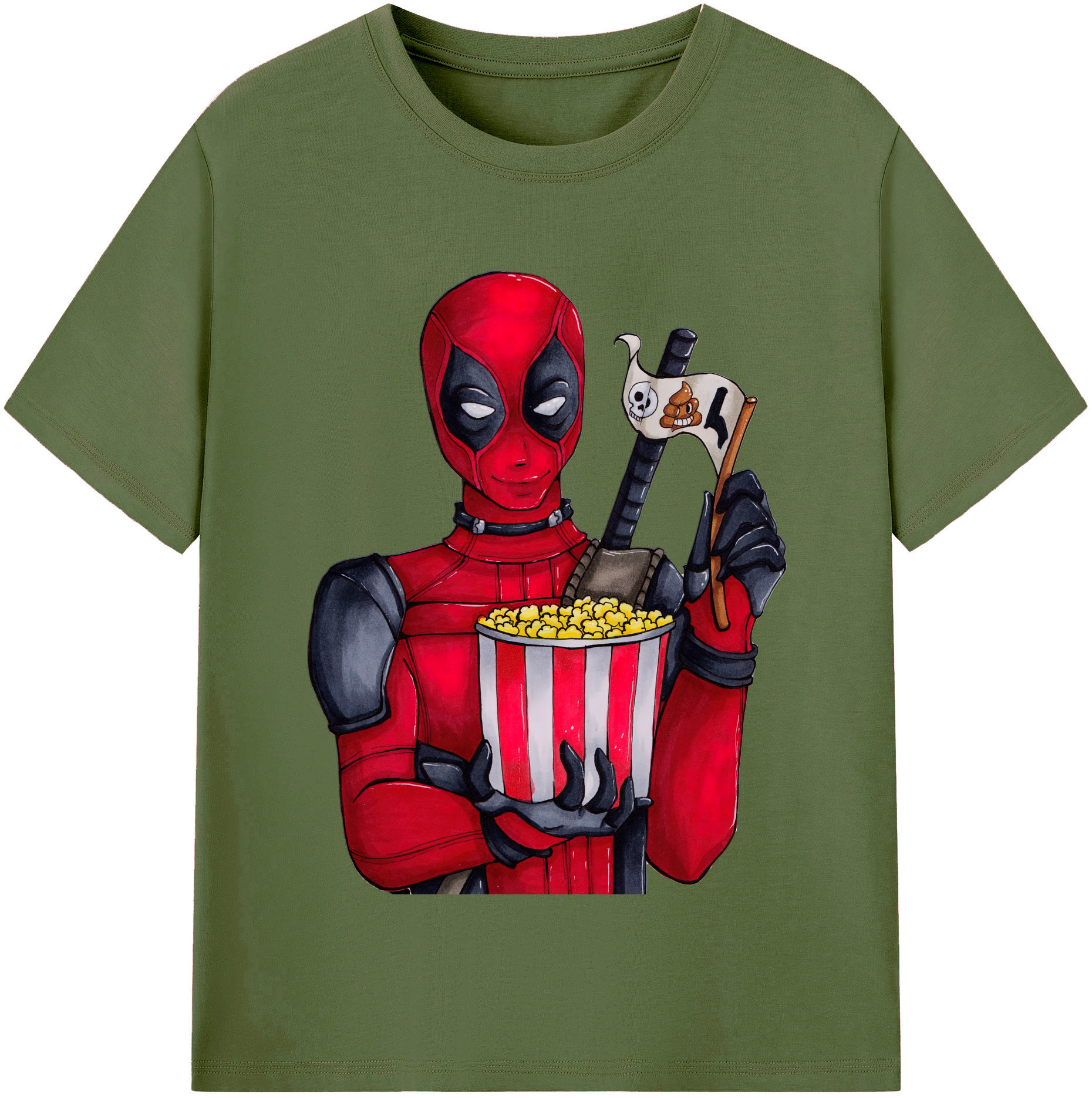 （画像用） Deadpool デッドプール 綿100％半袖Tシャツ（フロントプリント）